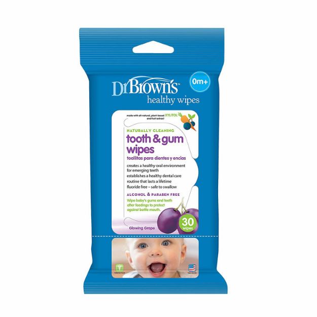 دستمال مرطوب پاک کننده دهان نوزاد و کودک دکتر براون